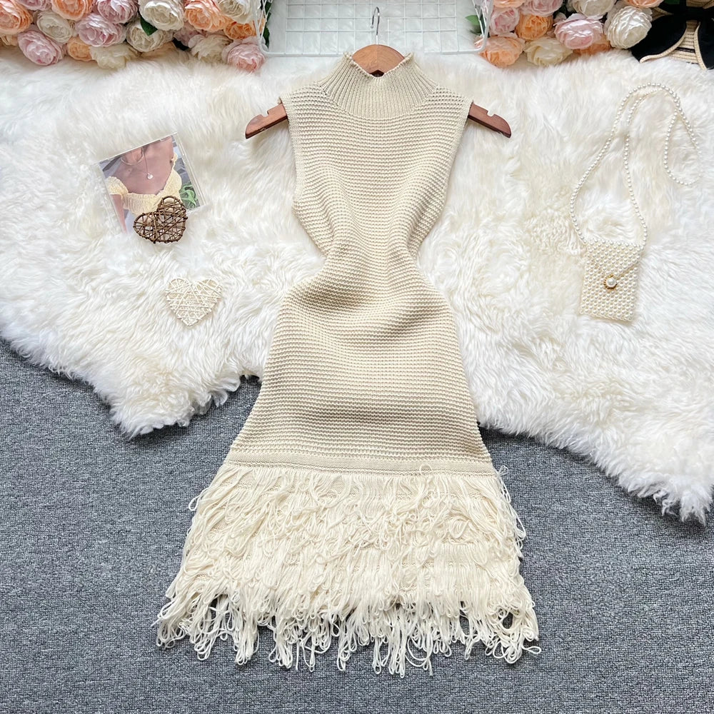Elegant Fringe Bodycon Dress – Party Dress