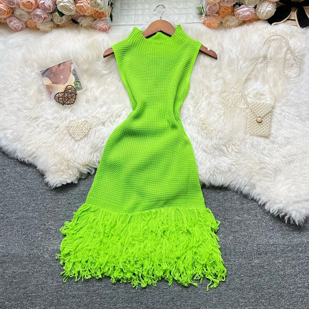 Elegant Fringe Bodycon Dress – Party Dress