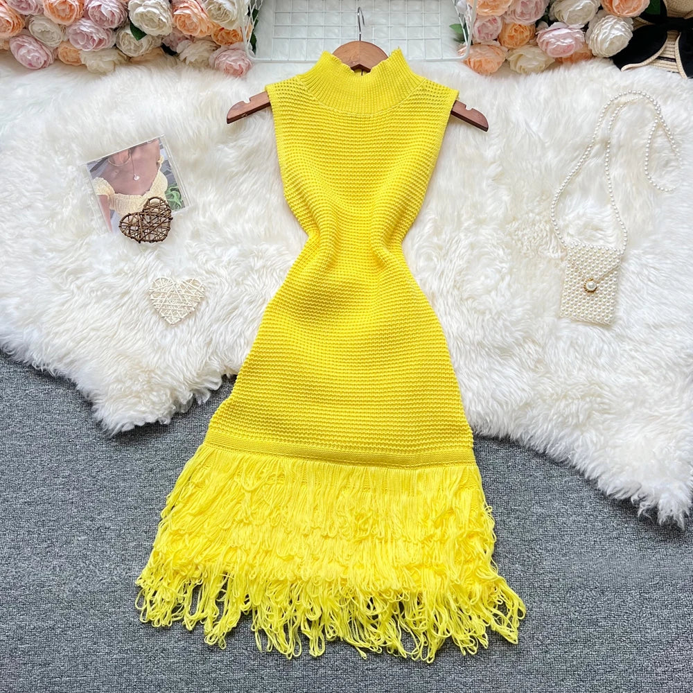Elegant Fringe Bodycon Dress – Party Dress
