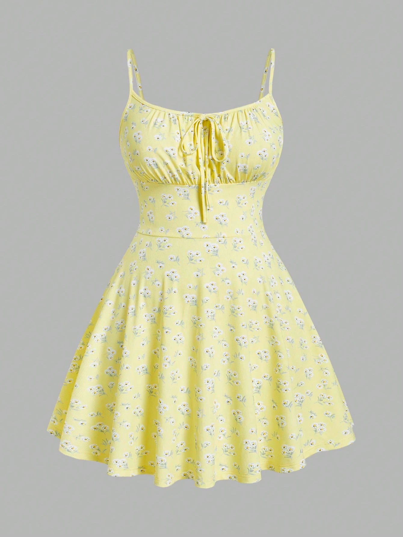Floral Summer Mini Dress – Elegant Sleeveless Camisole Dress