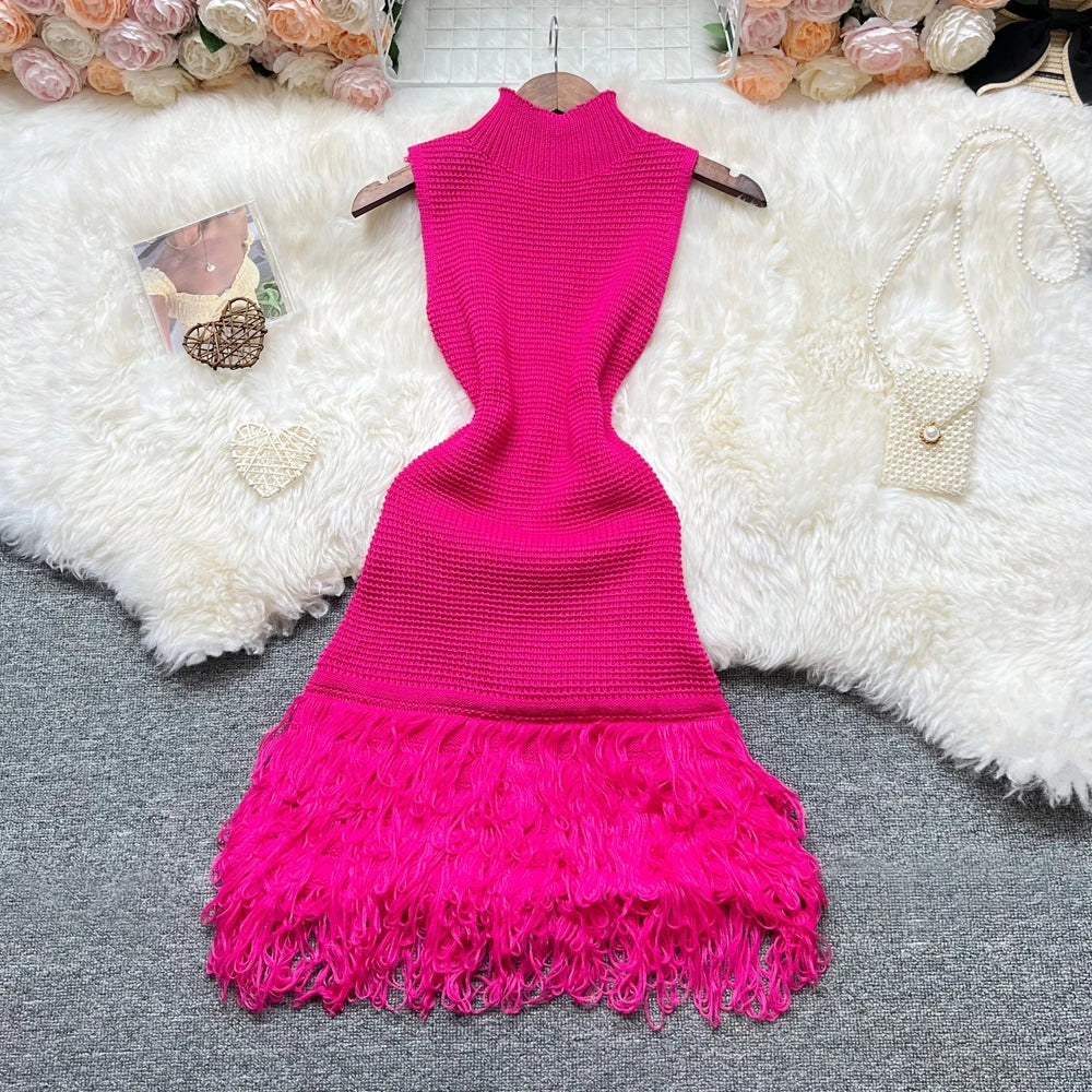 Elegant Fringe Bodycon Dress – Party Dress