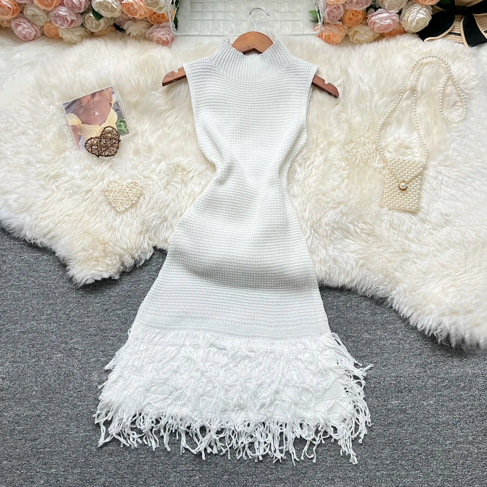 Elegant Fringe Bodycon Dress – Party Dress