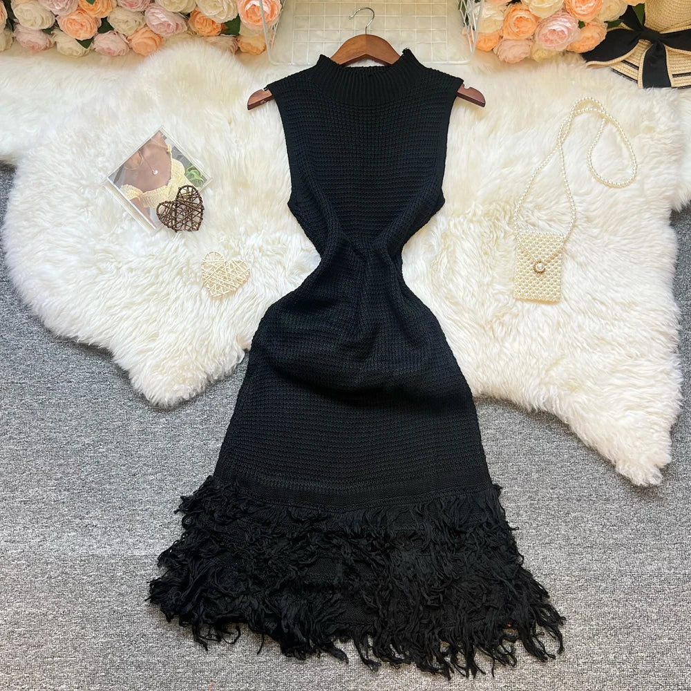 Elegant Fringe Bodycon Dress – Party Dress