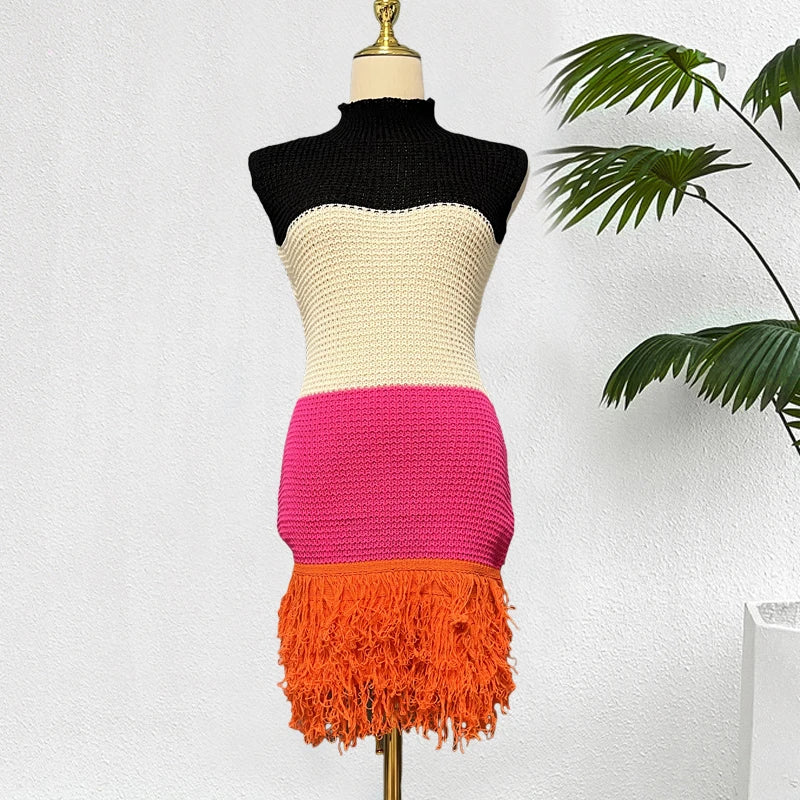 Elegant Fringe Bodycon Dress – Party Dress