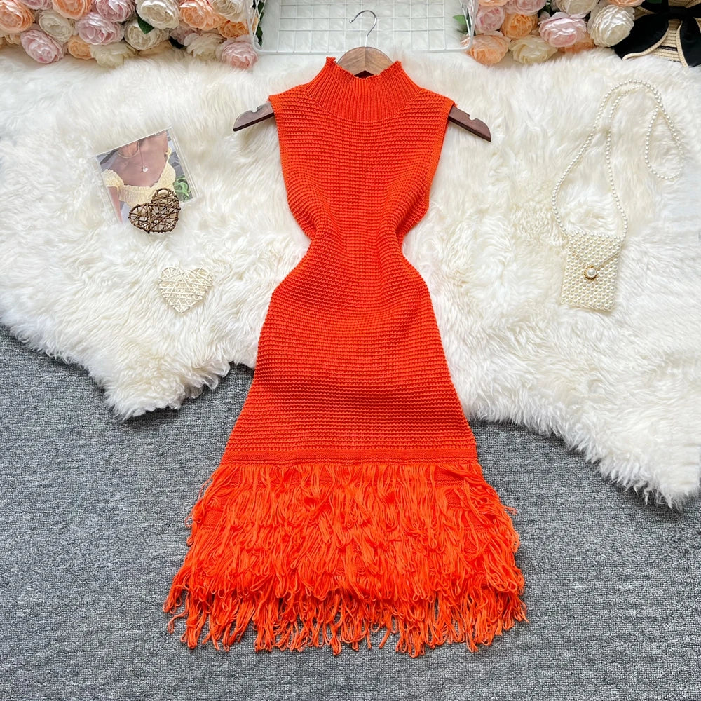 Elegant Fringe Bodycon Dress – Party Dress