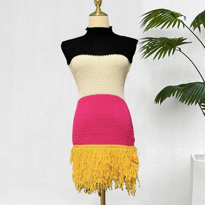 Elegant Fringe Bodycon Dress – Party Dress