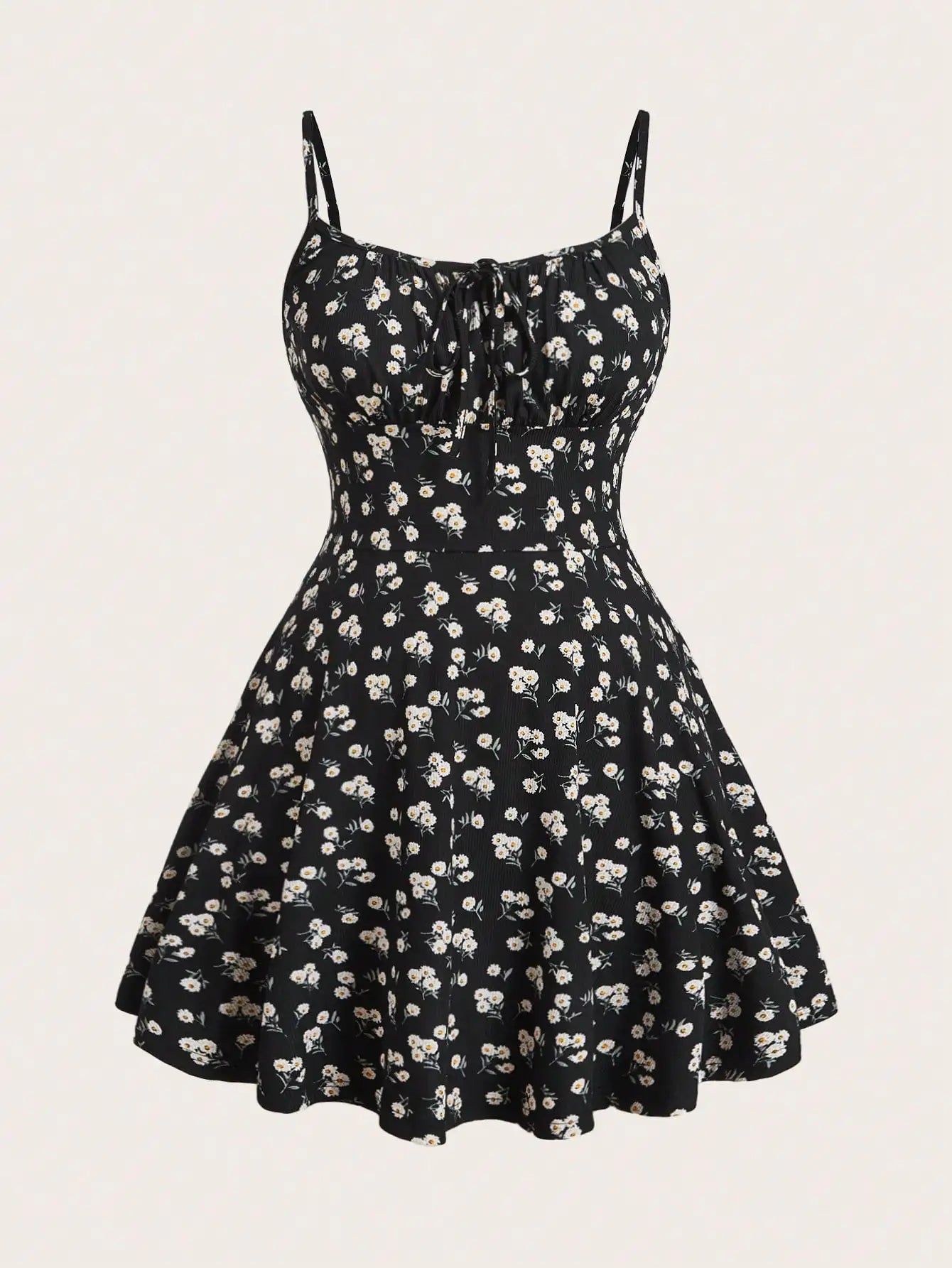 Floral Summer Mini Dress – Elegant Sleeveless Camisole Dress