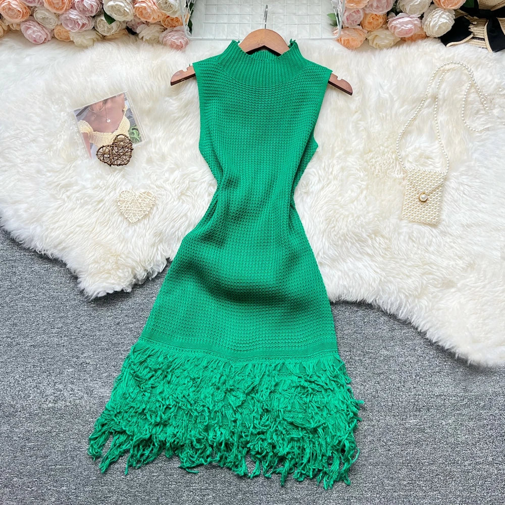 Elegant Fringe Bodycon Dress – Party Dress